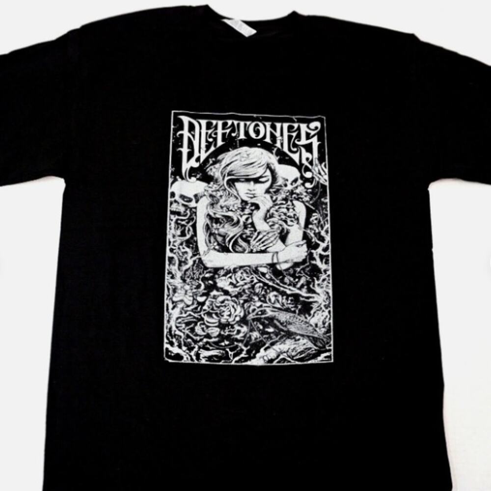 RARE DEFTONES GRAPHIC METAL ROCK  BAND ART TEE SIZE LARGE L